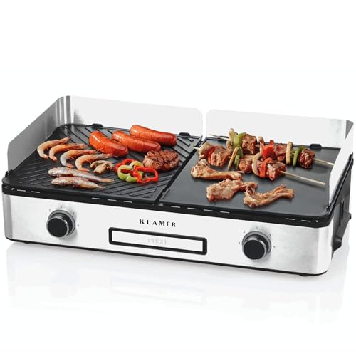 KLAMER Elektrogrill Duo-Platten