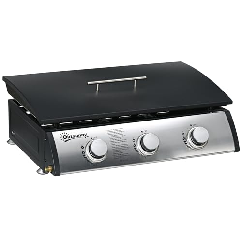 Outsunny Gasgrill 3 Brenner 7,5 kW