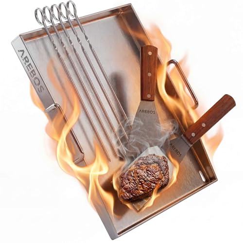 Arebos Plancha Grillplatte 40 × 30 cm