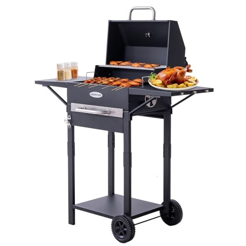 HOMAVO Holzkohlegrill 2-in-1