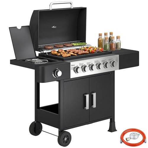 Outsunny Gasgrill 17,8 KW 6+1 Brenner