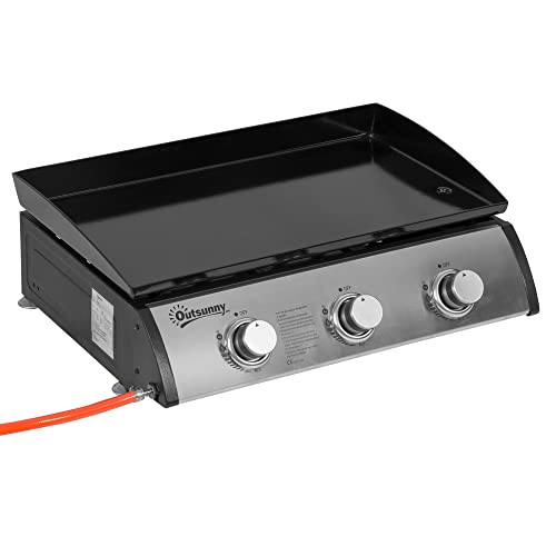 Outsunny 3-Brenner Tischgasgrill 7,5 kW
