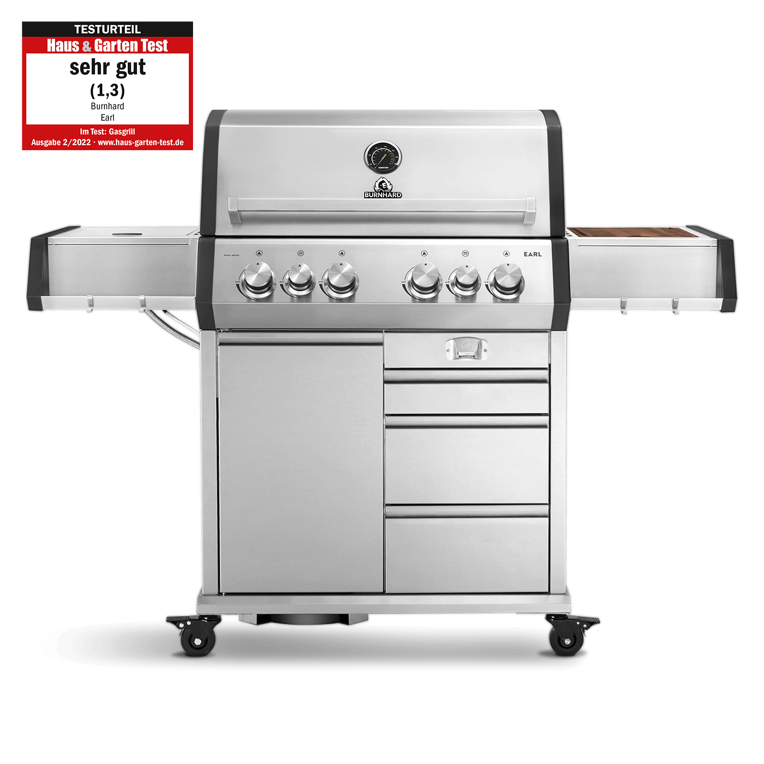 BURNHARD Big EARL Premium-Gasgrill 4-Brenner